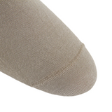 Dapper Classics, TAUPE WITH CREAM DOTS FINE MERINO WOOL HIGH VAMP NO-SHOW SOCK (Copy)
