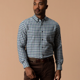 Duck Head, Cotton Flannel Sport Shirt, Windblown Sky