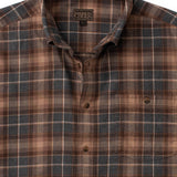Madison Creek Outfitters, BRANCH BUTTON-DOWN SHIRT - GREY/BROWN PLAID