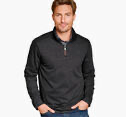 Johnston & Murphy, Icon Reversible Quarter-Zip, Charcoal / Brown