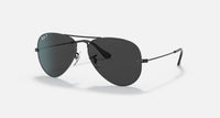 Ray Ban, Aviator Large Metal, TOTAL BLACK, Black Frame w/ Polarized Black Lenses, 0RB3025 (RFID# 417C8 FE7A)