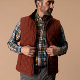 Duck Head, Fremont Sport Performance Quilted Vest, Brandy Brown