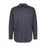AMERICAN/HERITAGE, Steel Vintage Washed Waffle Long Sleeve Shirt, Steel Blue