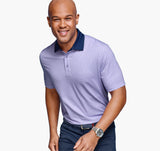 XC4 Performance solid Collar Print polo / Color Purple Geo