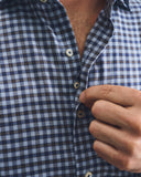 Johnnie-O, Top Shelf Cotton Button Down Shirt - Amalfi Gingham, Lake