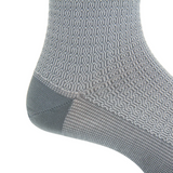 Dapper Classics, STEEL GRAY WITH ASH CHAIN LINK COTTON MID-CALF SOCK