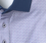 XC4 Performance solid Collar Print polo / Color Purple Geo
