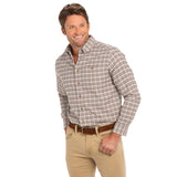 Madison Creek Outfitters, Branch Button-Down Check Shirt - Brown / Grey