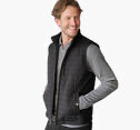Johnston & Murphy, Kenner Reversible Vest, Black Grid