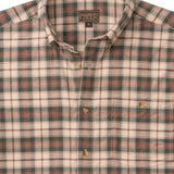 Madison Creek Outfitters, Branch Plaid Brushed Cotton Shirt - Ivory / Green
