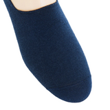 Dapper Classics, DRESS NAVY FINE MERINO WOOL HIGH VAMP NO-SHOW SOCK