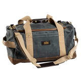 Duck Head Waxed Canvas Overnight Bag, Field Brown & Charcoal