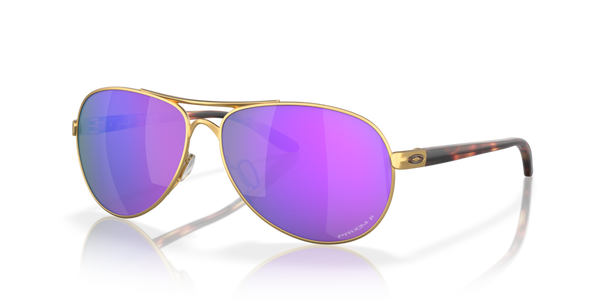 Oakley, Feedback, Satin Gold Frames w/ Prizm Violet Polarized Lenses, 0OO4079 **  (box 5638) ** =