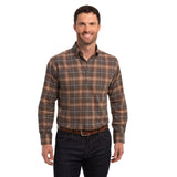 Madison Creek Outfitters, BRANCH BUTTON-DOWN SHIRT - GREY/BROWN PLAID