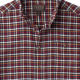 Madison Creek Outfitters, Branch Check Brushed Cotton Shirt - Red / Grey Check
