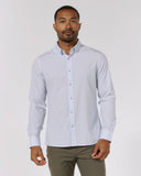 7 Diamonds Madden Long Sleeve Shirt, White/Light Blue =