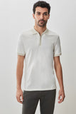 Whistler Short Sleeve Covered Placket White polo