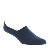 Dapper Classics, DRESS NAVY FINE MERINO WOOL HIGH VAMP NO-SHOW SOCK