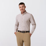 Mizzen+Main, Leeward Dress Shirt, Espresso Filbert Plaid