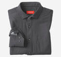 Johnston & Murphy, XC+™ Motion Long-Sleeve Print Knit Shirt, Black