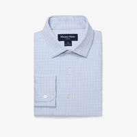 Mizzen+Main, Leeward LS Dress Shirt, Light Blue Mini Plaid