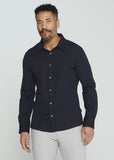 7Diamonds, Ferris Seersucker Stretch Long Sleeve Shirt, Navy