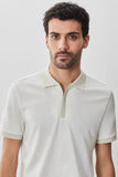 Whistler Short Sleeve Covered Placket White polo