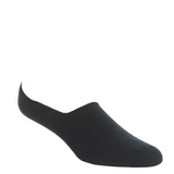Dapper Classics, BLACK FINE MERINO WOOL HIGH VAMP NO-SHOW SOCK