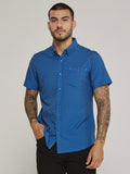 7 diamond short sleeve button up