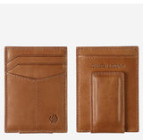 Johnston & Murphy, Rhodes Front Pocket Wallet, Black Full Grain / Tan Full Grain