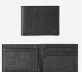 Johnston & Murphy, Rhodes Billfold Wallet, Black Full Grain / Tan Full Grain