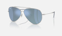 Ray-Ban Aviator Reverse Silver + Dark Grey Mirror Turquoise, 0RBR0101S