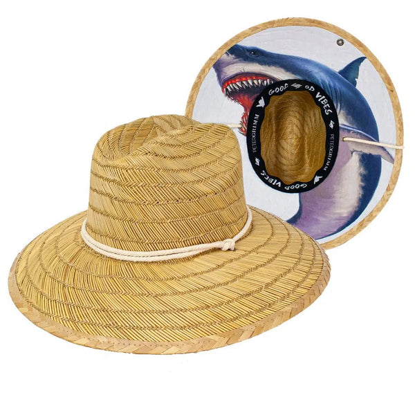 Peter Grimm Lifeguard Straw Hat - White Shark