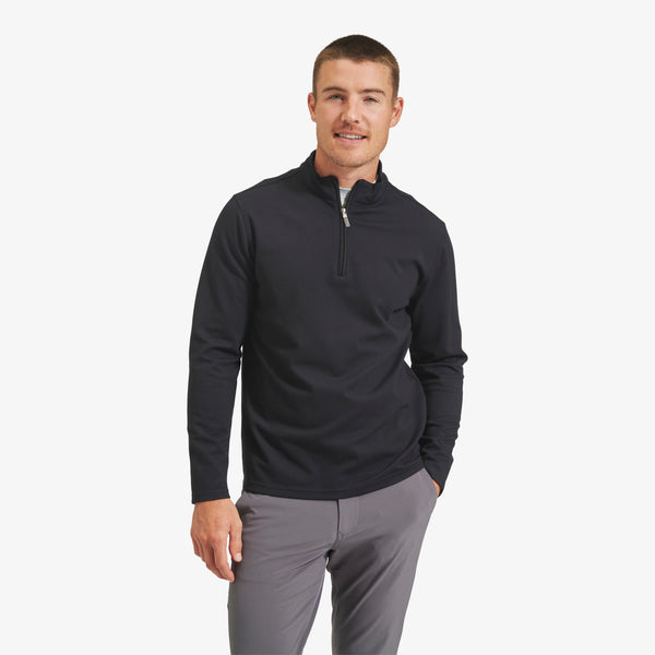 Mizzen + Main ProFlex Quarter Zip - Black