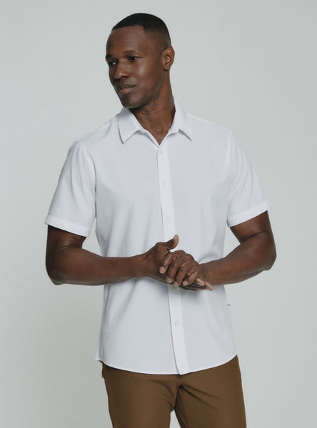 7 Diamonds Solid Siena Short Sleeve Shirt