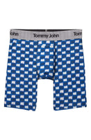 Tommy John Second Skin Boxer Brief 8” - White Textured Check