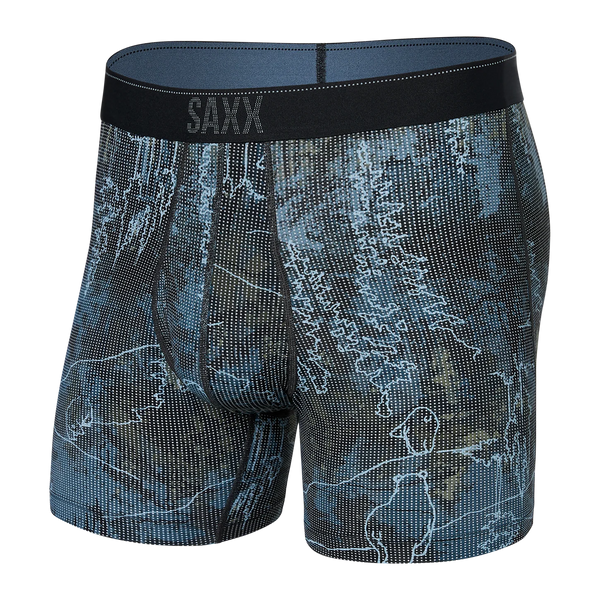 SAXX QUEST Quick Dry Mesh Boxer Brief / Smokey Mountains - Multi