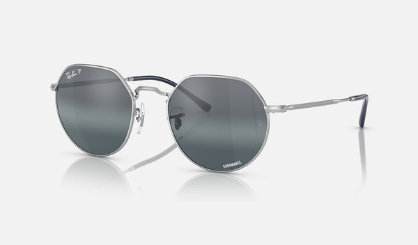 Ray-Ban Jack Silver + Dark Blue Mirror Polar