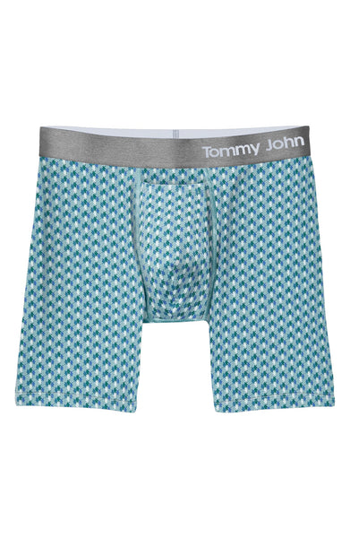 Tommy John Cool Cotton Boxer Brief - Arctic Checkered Pinstripe