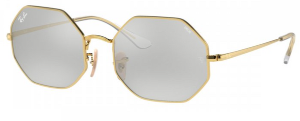 Ray-Ban OCTAGON 1972 MIRROR EVOLVE Lenses: Grey/Blue Photochromic Mirror  +  Frame: Shiny Gold, 1972