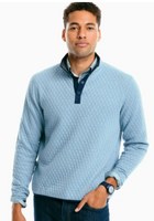 Southern Tide Tiller Heather Reversible Quarter Snap Pullover