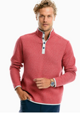 Southern Tide Tiller Heather Reversible Quarter Snap Pullover