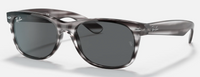 Ray-Ban NEW WAYFARER COLOR MIX Lenses: Dark Grey Classic  +  Frame: Striped Grey, 2132.