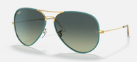 Ray-Ban AVIATOR FULL COLOR LEGEND Lenses: Green/Blue Gradient  +  Frame: Green 3025