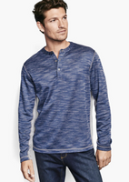 Johnston & Murphy Striated Knit Henley