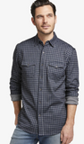 Johnston & Murphy Button Front Knit Shirt