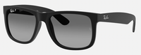 Ray-Ban Justin Rubber Black  Light Grey Gradient, 4165