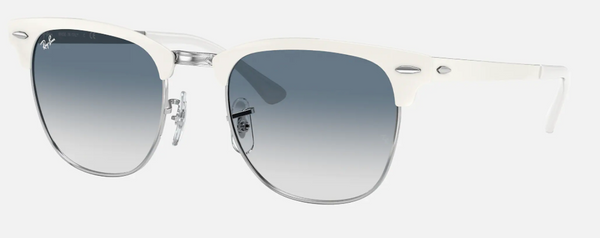 Rayban CLUBMASTER METAL Lenses: Light Blue Gradient  +  Frame: White 3716