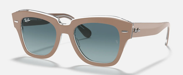 Ray-Ban State Street Lenses: Blue Gradient  +  Frame: Beige (Beige), 2186