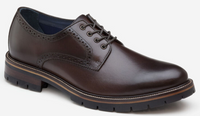 Johnston & Murphy Cody Plain Toe Mahogany Leather 20-5513